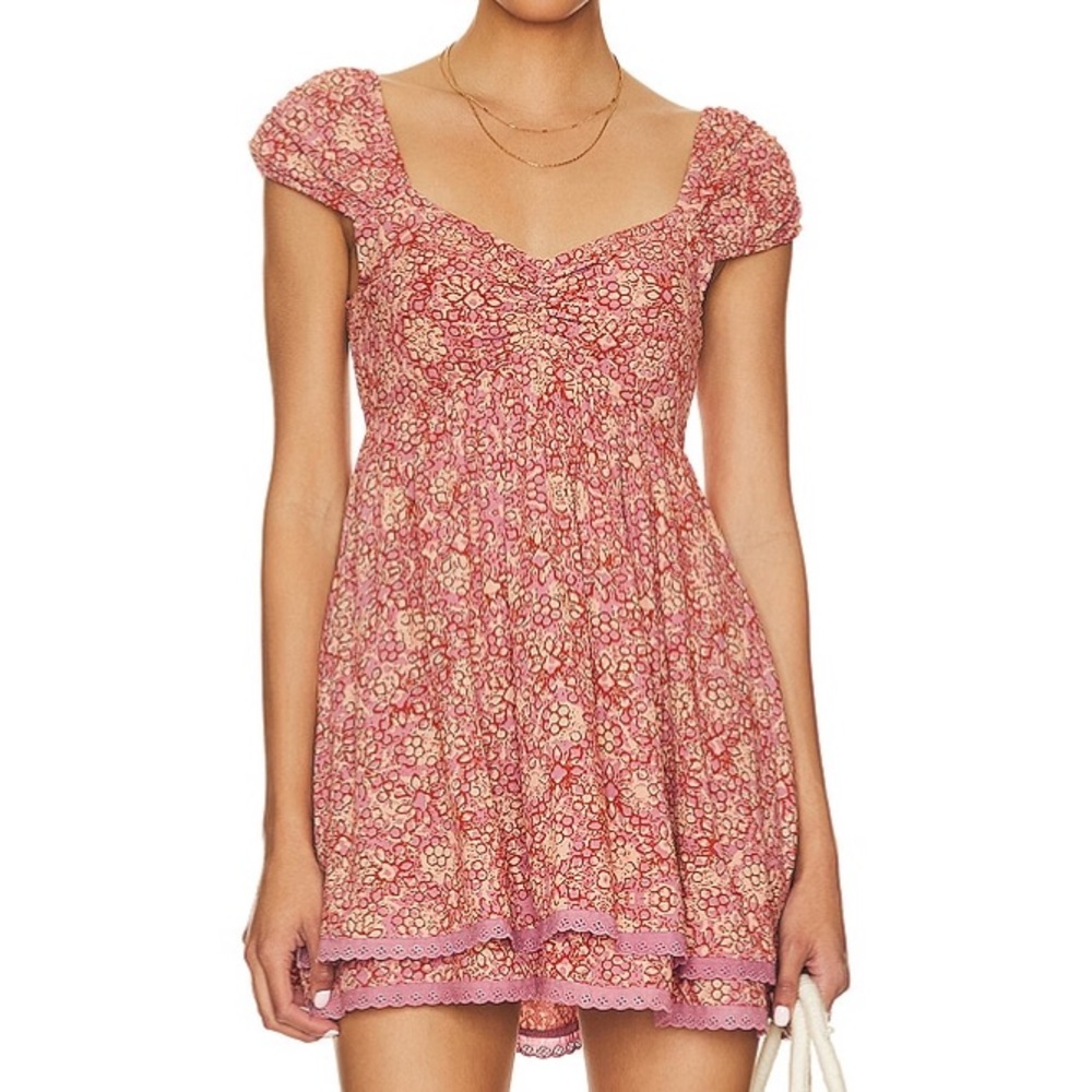 Free People Tabitha Mini Dress in Petal Combo